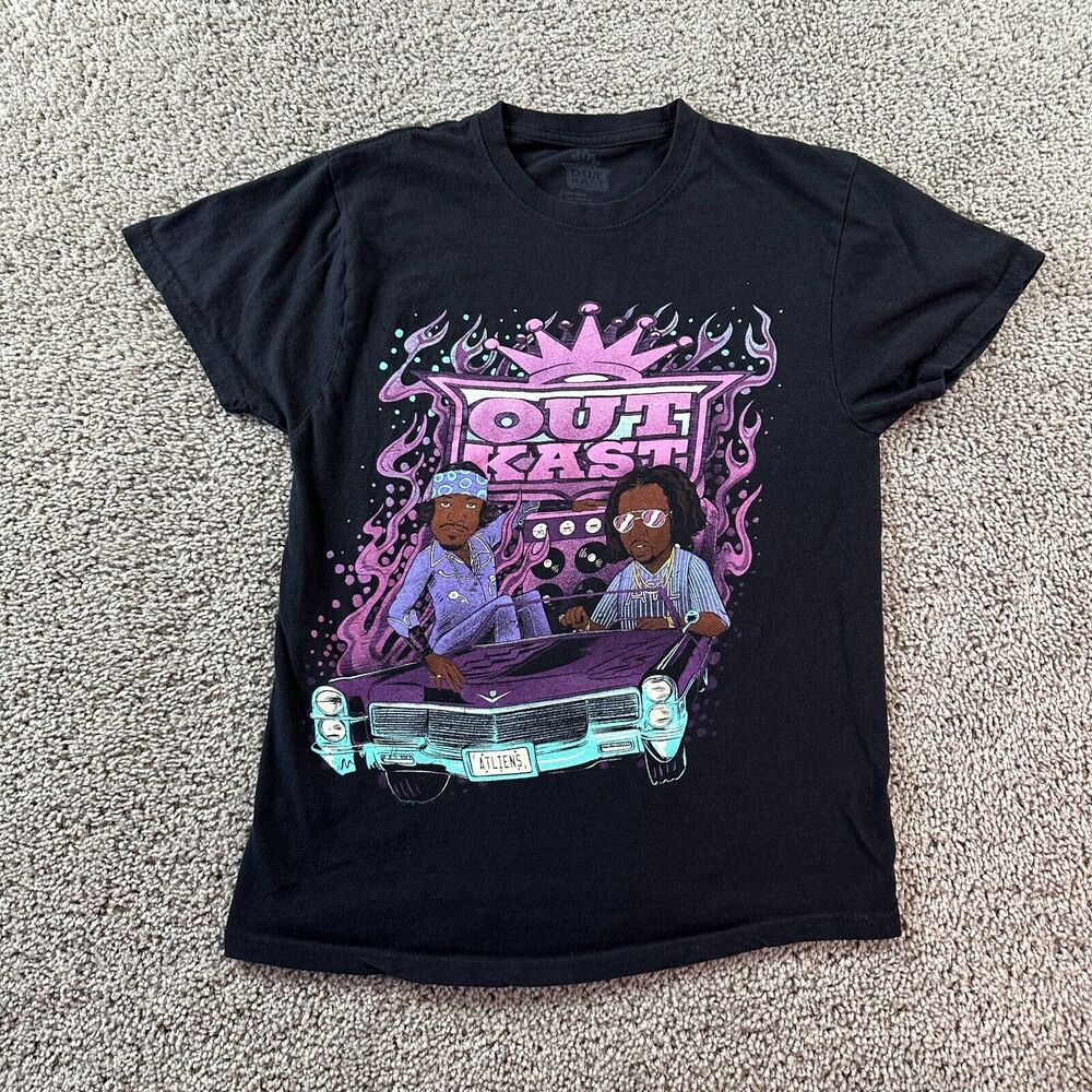 Outkast Shirt Womens Small Black Purple Atliens Andre 3000 Rap Hip Hop Ladies